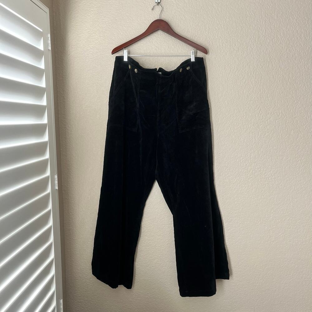 Anthropologie Pilcro The Kit Trouser Corduroy Pant Sailor 26W Plus New NWT Black - Picture 3 of 10